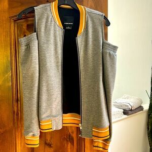 Trouvé Jacket with cutout shoulder. Purchased at Nordstrom